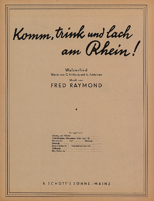 Vorderes Coverbild Komm, trink und lach am Rhein 