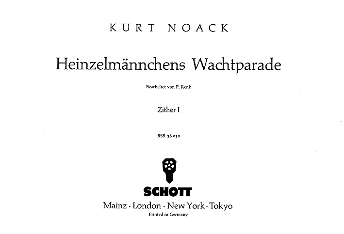 Vorderes Coverbild Heinzelmännchens Wachtparade op. 5 
