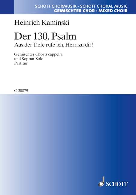 Vorderes Coverbild Der 130. Psalm op. 1a 