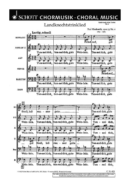Vorderes Coverbild Lieder nach alten Texten op. 33 