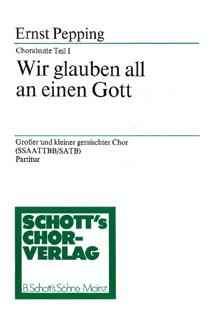 Vorderes Coverbild Choralsuite Teil I 
