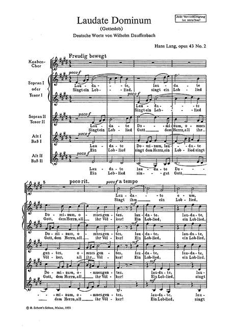 Vorderes Coverbild Laudate Dominum op. 43/2 