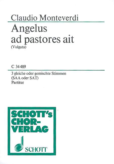 Vorderes Coverbild Angelus ad pastores ait 