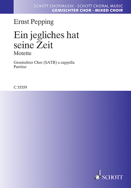 Vorderes Coverbild Ein jegliches hat seine Zeit 