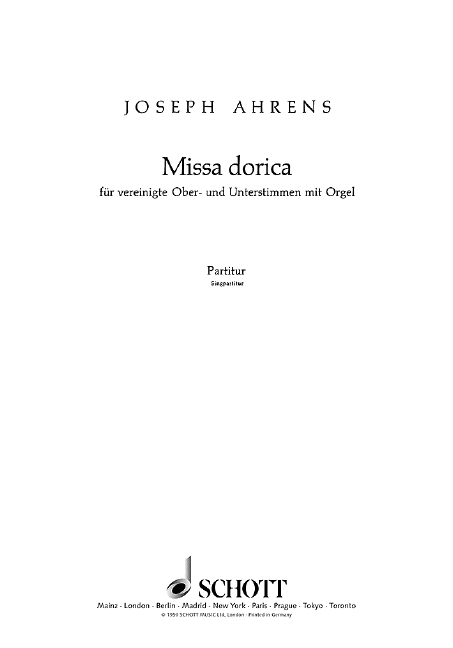 Vorderes Coverbild Missa dorica 
