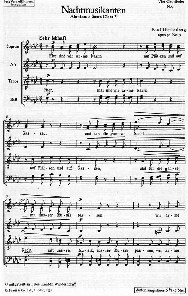 Anderes Coverbild Vier Chorlieder op. 31 