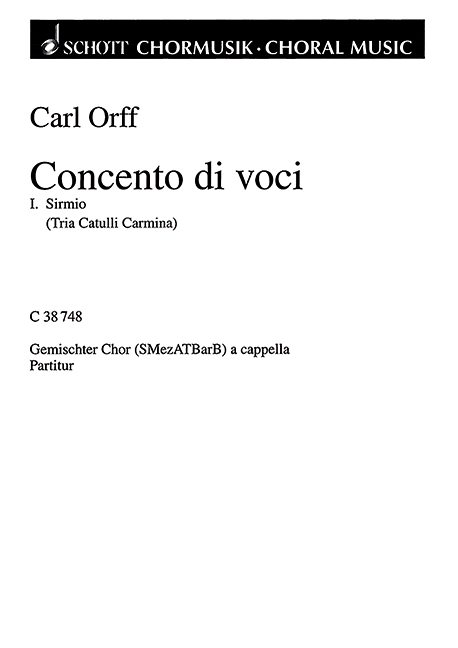 Vorderes Coverbild Concento di voci 