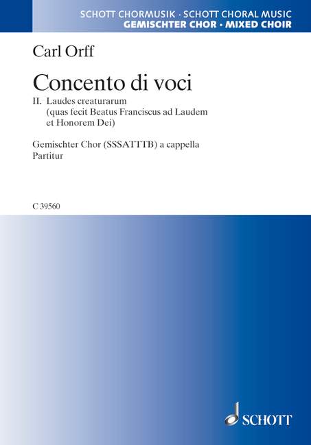 Vorderes Coverbild Concento di voci 
