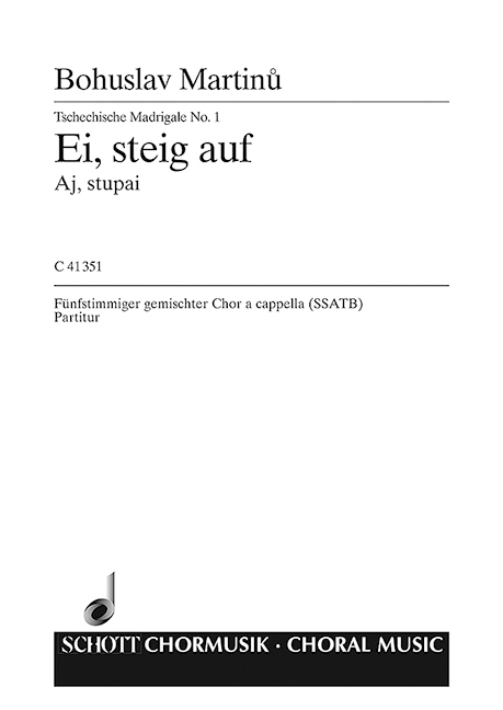 Vorderes Coverbild Tschechische Madrigale · ?eské madrigaly H 278 