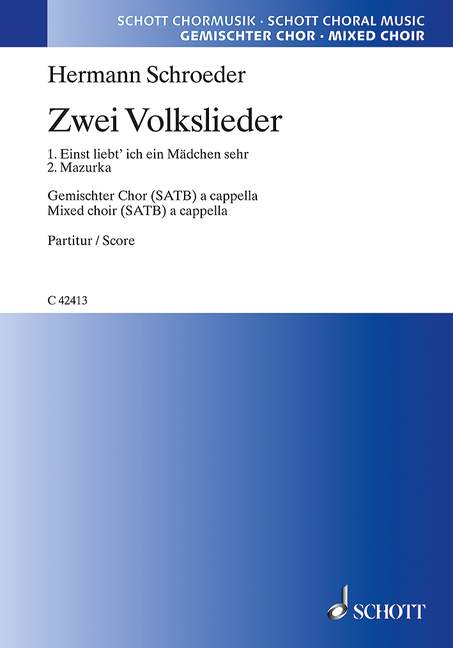 Vorderes Coverbild Zwei Volkslieder 
