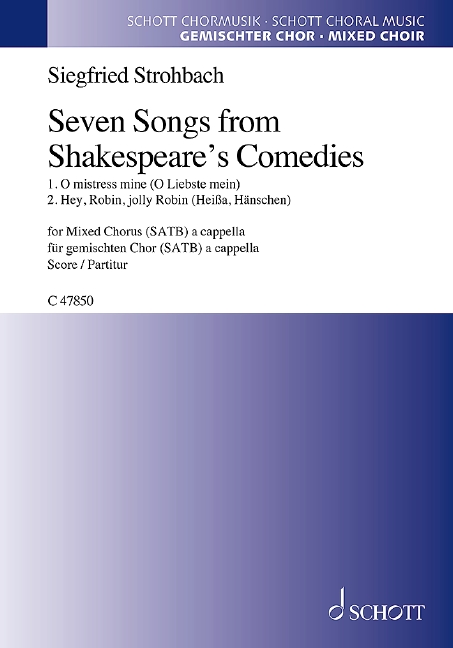 Vorderes Coverbild Seven Songs from Shakespeare's Comedies 
