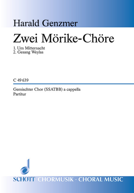 Vorderes Coverbild Zwei Mörike-Chöre GeWV 27 