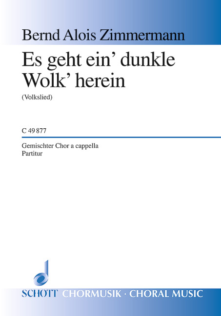 Vorderes Coverbild Es geht ein' dunkle Wolk' herein 