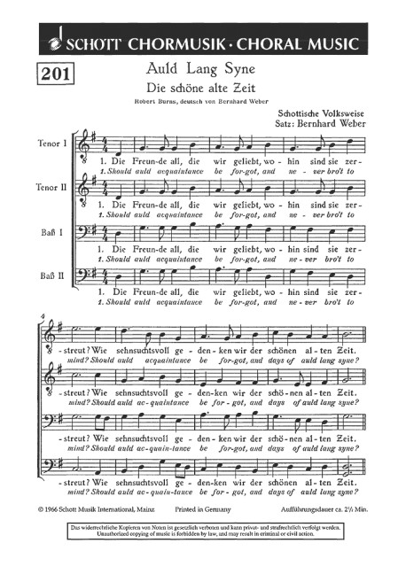 Vorderes Coverbild Auld Lang Syne - Die schöne alte Zeit 