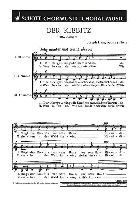 Vorderes Coverbild Sechs Lieder op. 44 