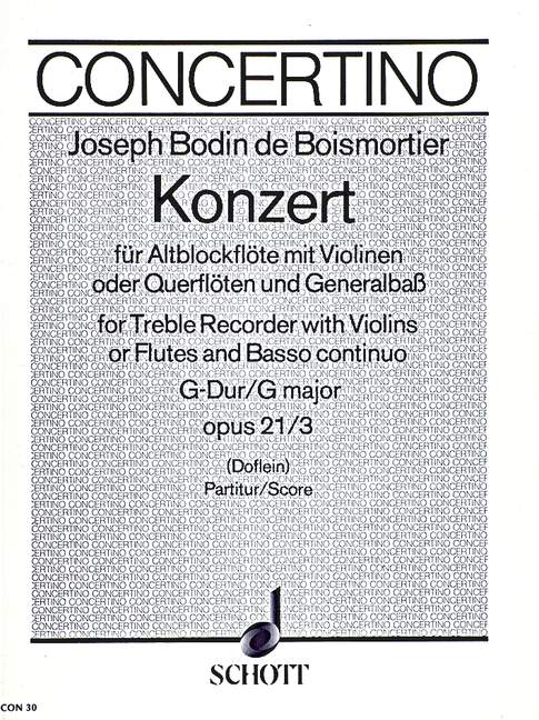 Vorderes Coverbild Konzert G-Dur op. 21/3 
