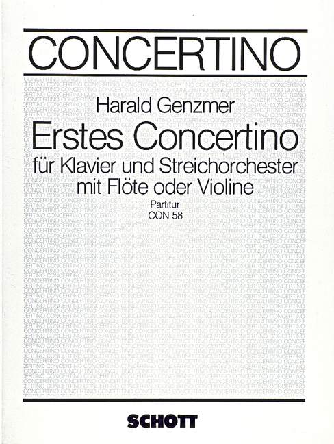 Vorderes Coverbild Erstes Concertino GeWV 158 