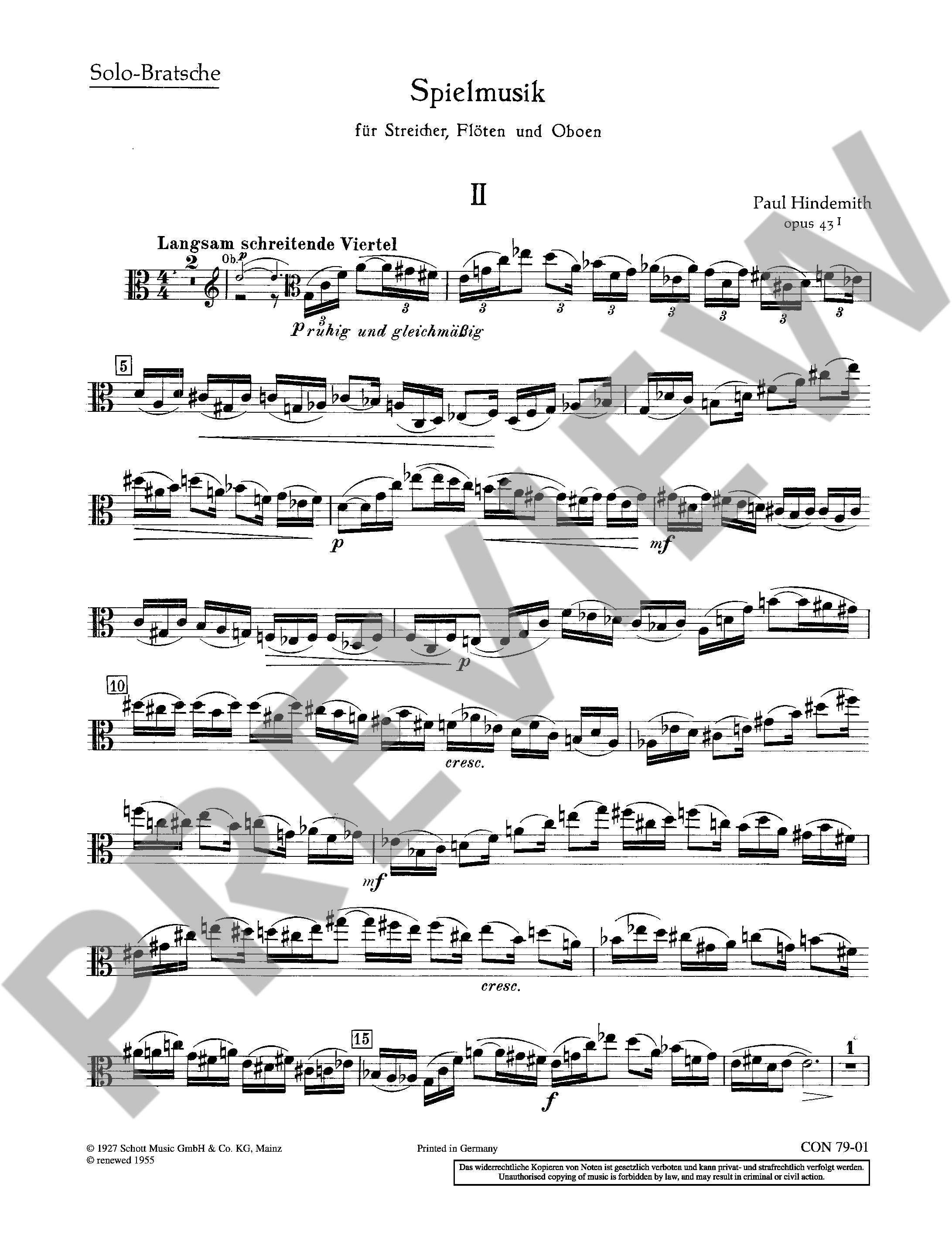 Anderes Coverbild Spielmusik op. 43/1 
