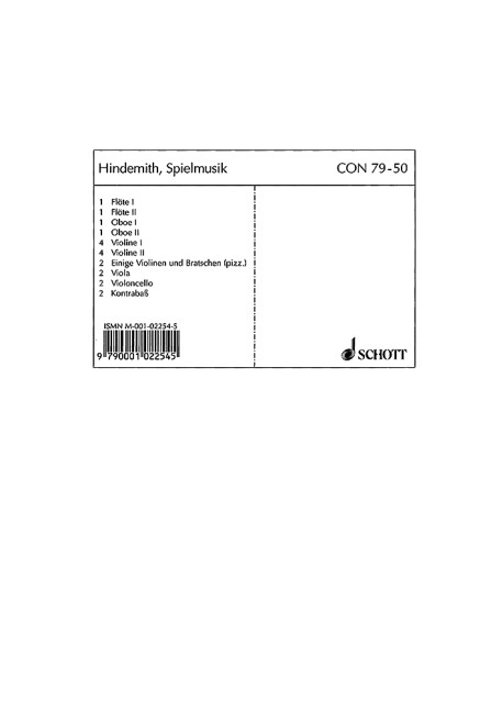 Vorderes Coverbild Spielmusik op. 43/1 