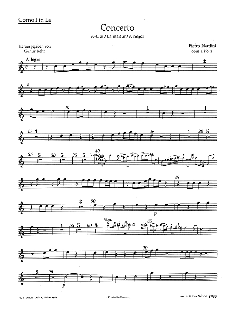 Vorderes Coverbild Concerto A-Dur op. 1/1 