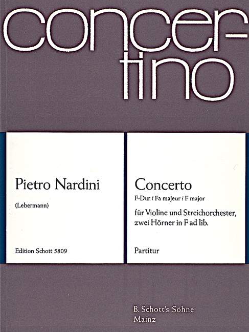 Vorderes Coverbild Concerto F-Dur op. 1/3 