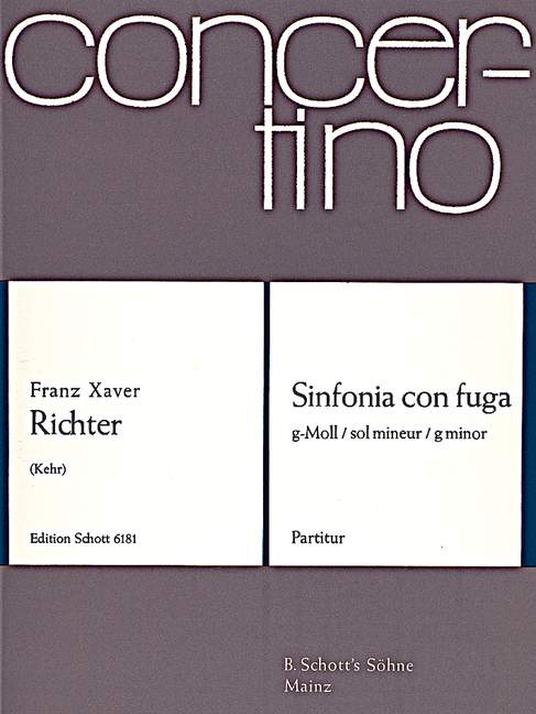 Vorderes Coverbild Sinfonia con fuga g-Moll 