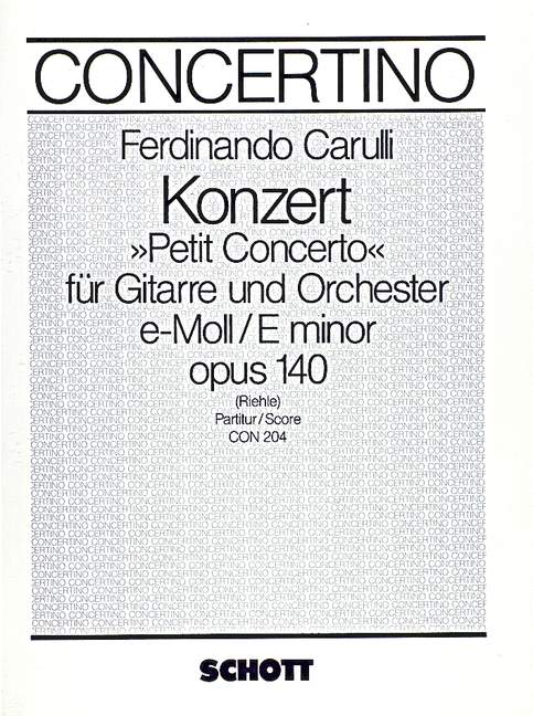 Vorderes Coverbild Konzert e-Moll op. 140 