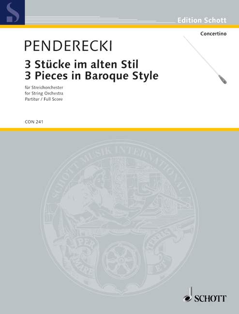 Vorderes Coverbild 3 Stücke im alten Stil 