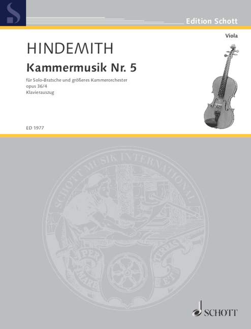 Vorderes Coverbild Kammermusik Nr. 5 op. 36/4 