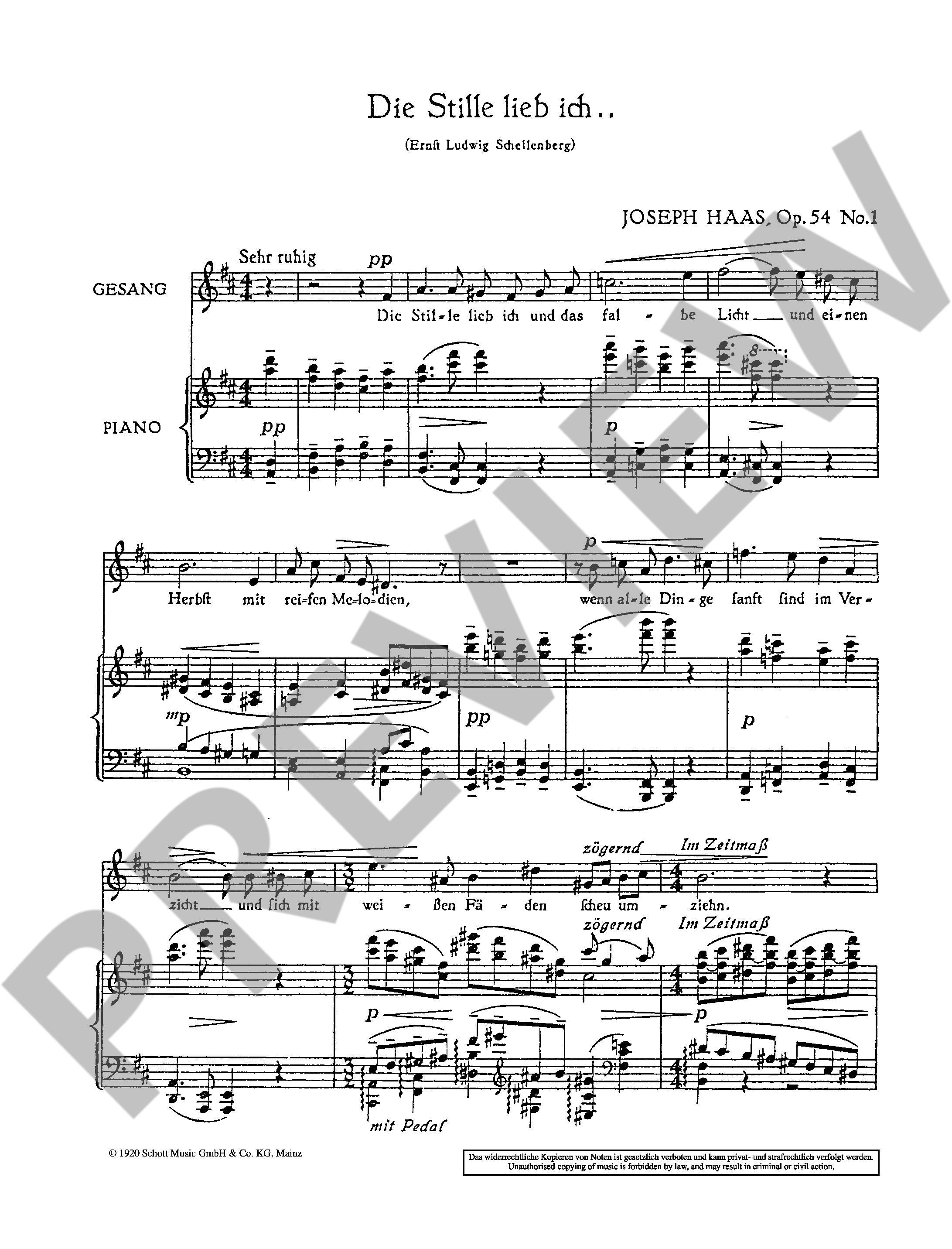 Anderes Coverbild Heimliche Lieder der Nacht op. 54 