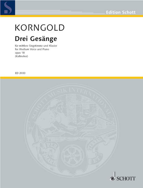 Vorderes Coverbild Drei Gesänge op. 18 