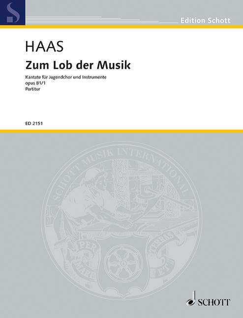 Vorderes Coverbild Zum Lob der Musik op. 81/1 