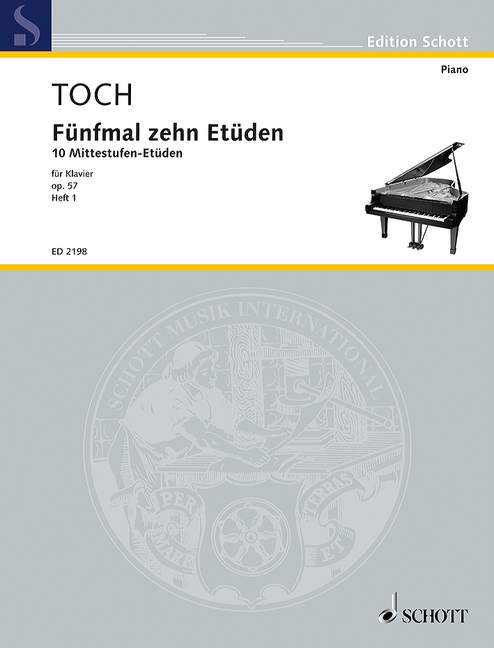 Vorderes Coverbild Fünfmal zehn Etüden op. 57 
