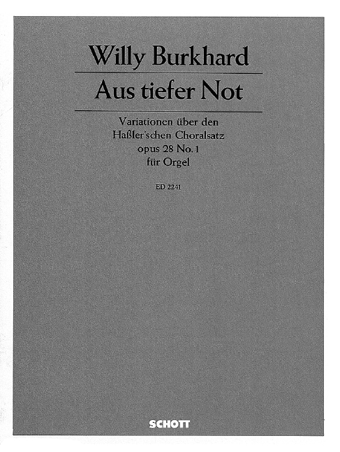 Vorderes Coverbild Aus tiefer Not op. 28/1 