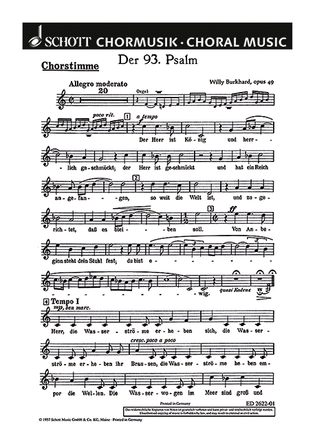 Vorderes Coverbild Der 93. Psalm op. 49 