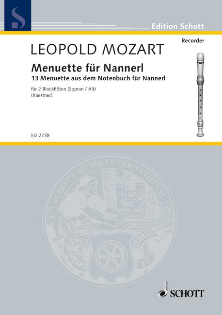 Vorderes Coverbild Menuette für Nannerl 