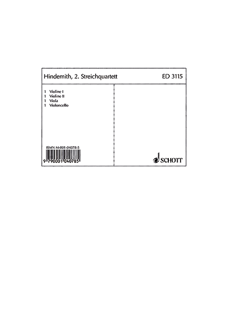 Vorderes Coverbild 2. Streichquartett f-Moll op. 10 