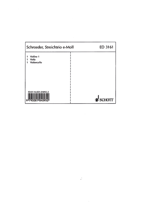 Vorderes Coverbild Streichtrio e-Moll op. 14/1 