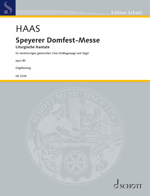 Vorderes Coverbild Speyerer Domfestmesse op. 80 