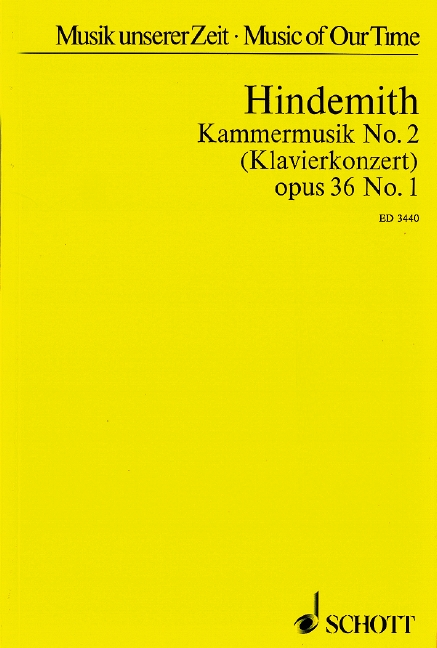 Vorderes Coverbild Kammermusik Nr. 2 op. 36/1 