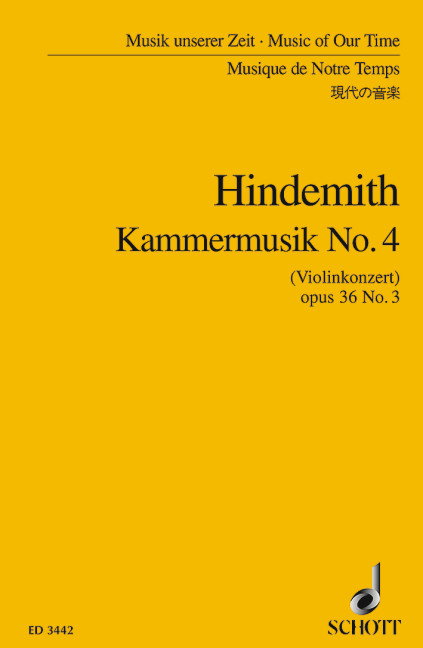 Vorderes Coverbild Kammermusik Nr. 4 op. 36/3 