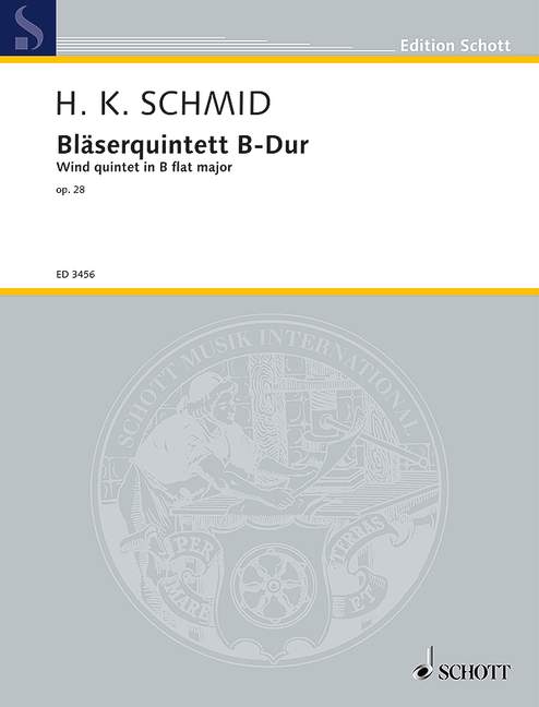 Vorderes Coverbild Bläserquintett B-Dur op. 28 
