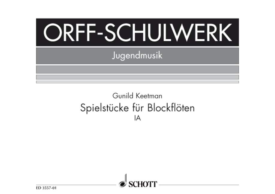 Vorderes Coverbild Spielstücke für Blockflöten Heft 1a