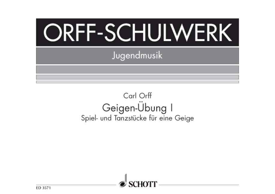 Vorderes Coverbild Geigen-Übung Heft 1
