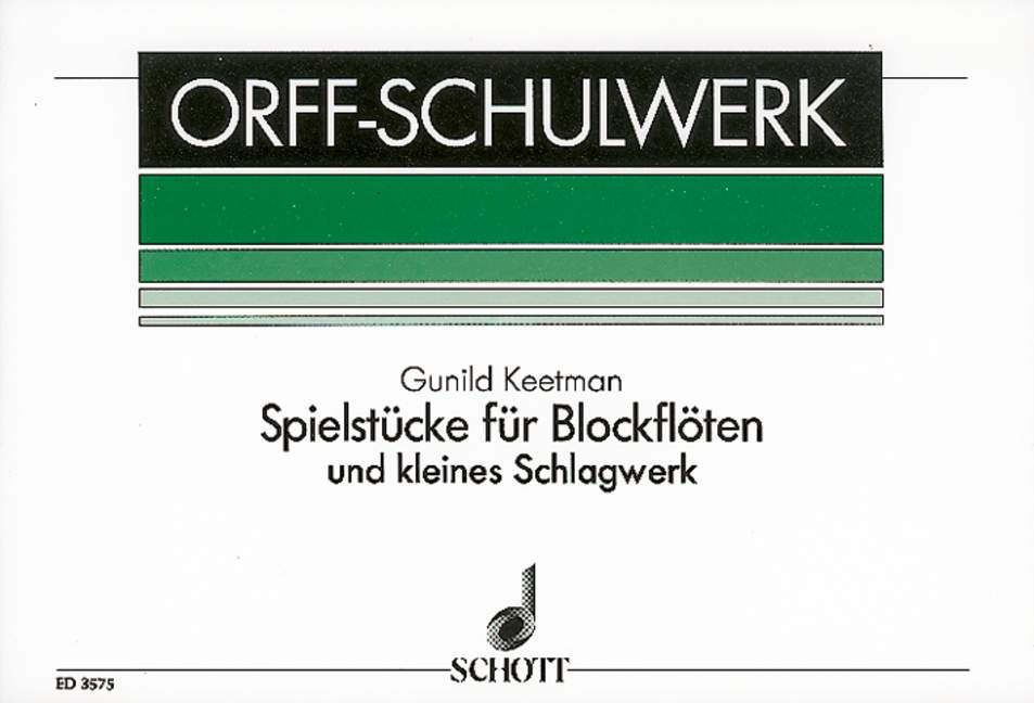 Vorderes Coverbild Spielstücke für Blockflöten und kleines Schlagwerk 