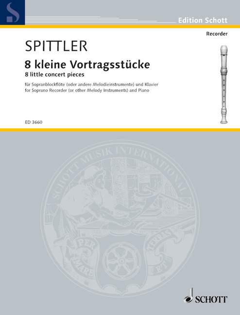 Vorderes Coverbild 8 kleine Vortragsstücke 