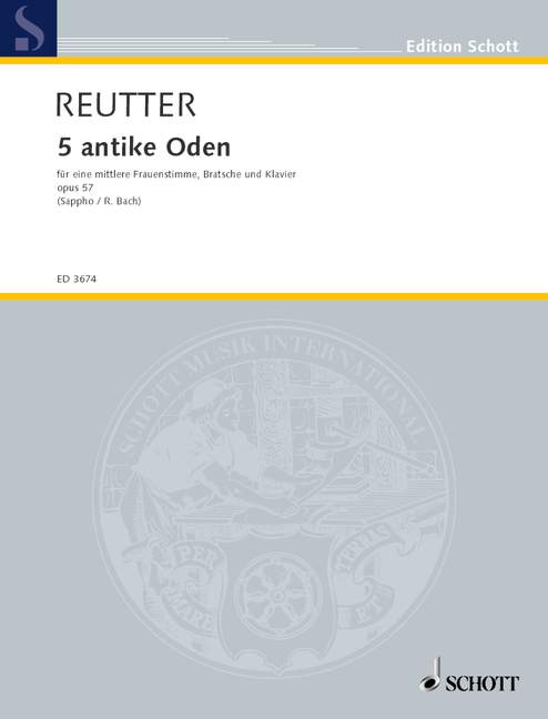 Vorderes Coverbild 5 antike Oden op. 57 