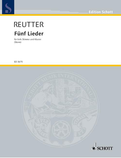 Vorderes Coverbild Fünf Lieder op. 58 