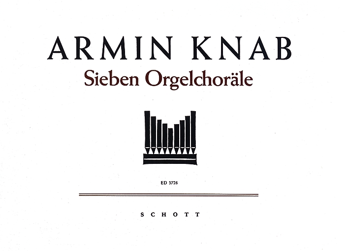 Vorderes Coverbild Sieben Orgelchoräle 