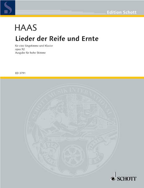 Vorderes Coverbild Lieder der Reife und Ernte op. 92 